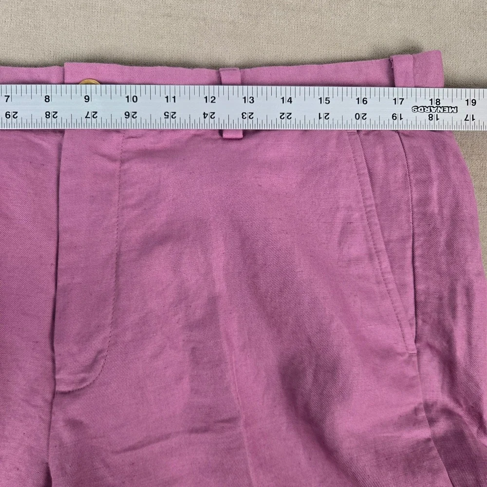 Brooks Brothers Clark Baird McNutt Irish Linen Cotton Chinos Purple 36x30